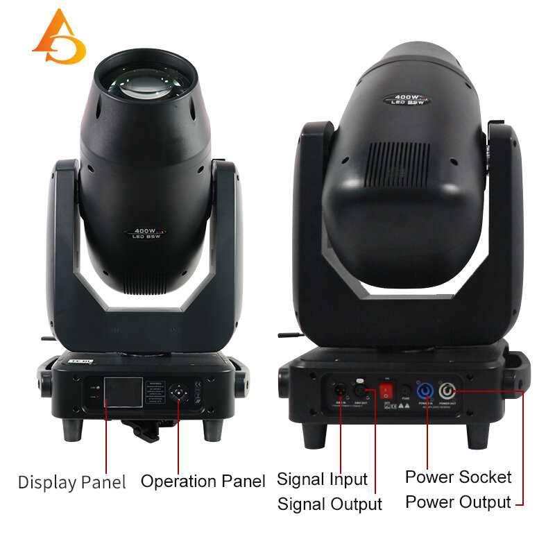 railway 400W LED Beam Zoom Spot Wash Moving Head Light With Fog Prism Stage Effect DJ Disco Party Club Christmas Lighting