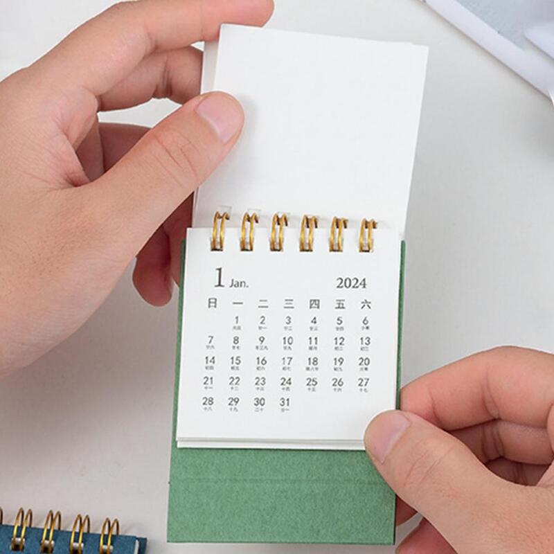 Mini-Spule Schreibtisch Kalender plan Buch Spiral spule Seite Dreh datum Aufnahme 12 Monats kalender Büro Schul material