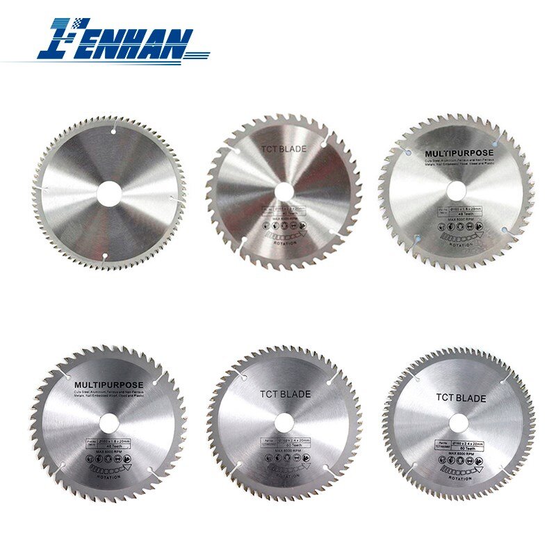 1pc Diameter 160 165 185 TCT Circular Saw Blade For Wood Plastic Acrylic Woodworking Saw Blade 24T 48 60T 80T Cutting Disc