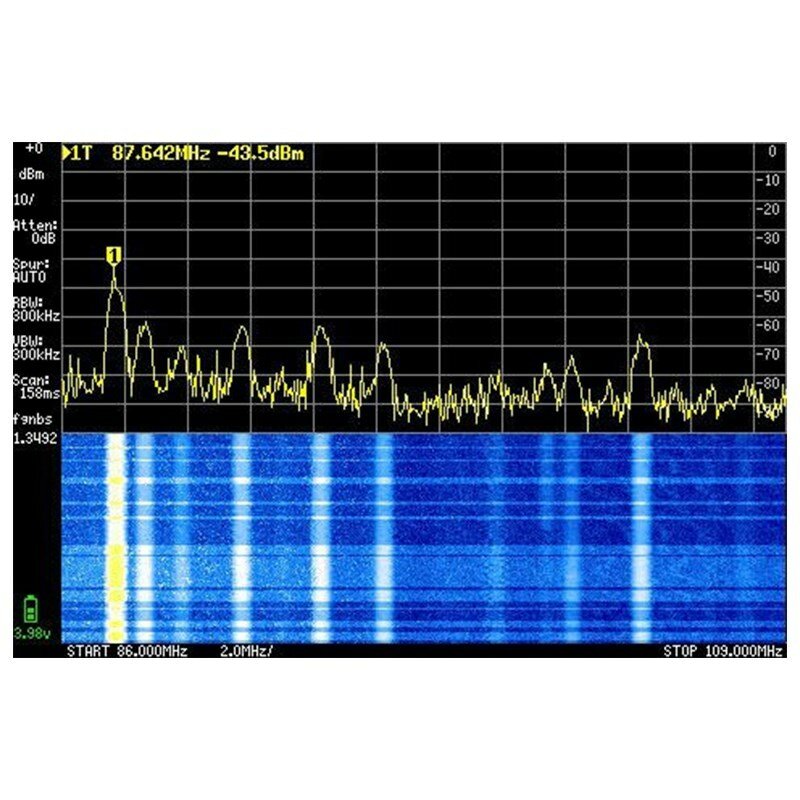 TinySA 휴대용 스펙트럼 분석기, 배터리 포함 울트라 스펙트럼 분석기, 2.8 인치, 4 인치 터치 스크린, 100 K-5.3GHz
