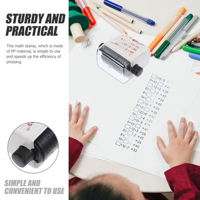 Selos postais com adição e subtração, ensino Math Roller, Scroll Wheel Practice, Lovely Student