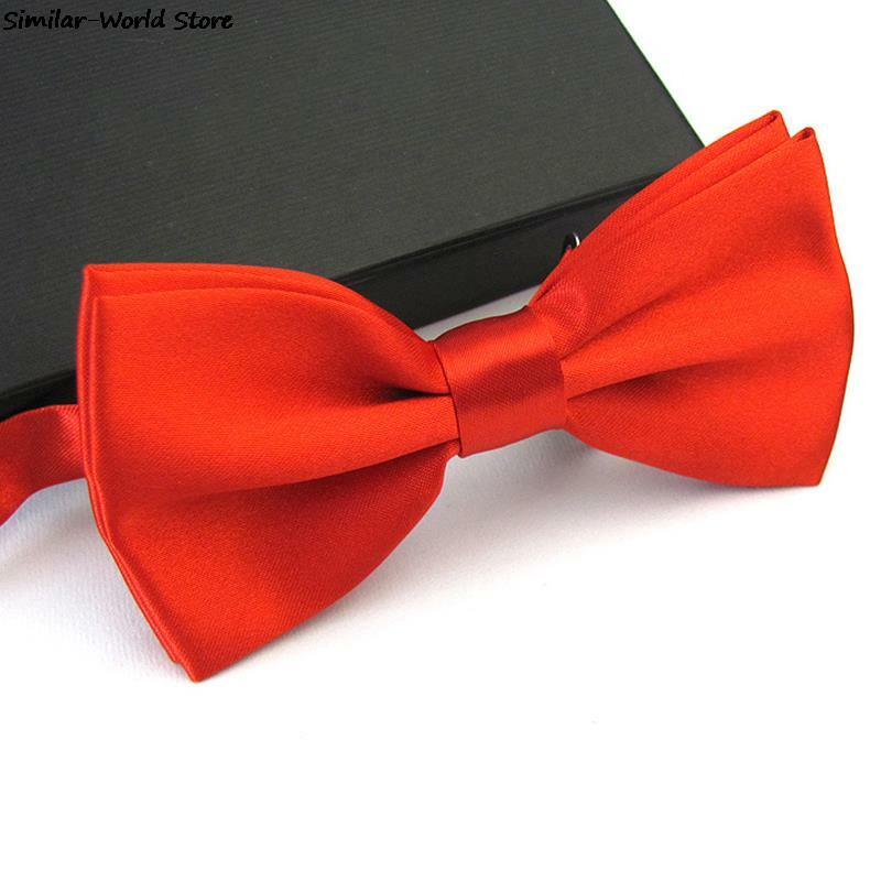 Men Bowtie Cravat Set Solid Fashion Butterfly Party Wedding Bow Ties Girls Formal Dress Tie Mens Bowknot