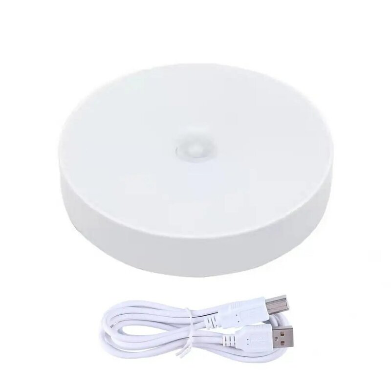 Mini LED Touch Sensor Night Lights USB Rechargeable Portable Bedroom Base Dimming Lamp Night Kitchen Light Wall Round Magne P5S3