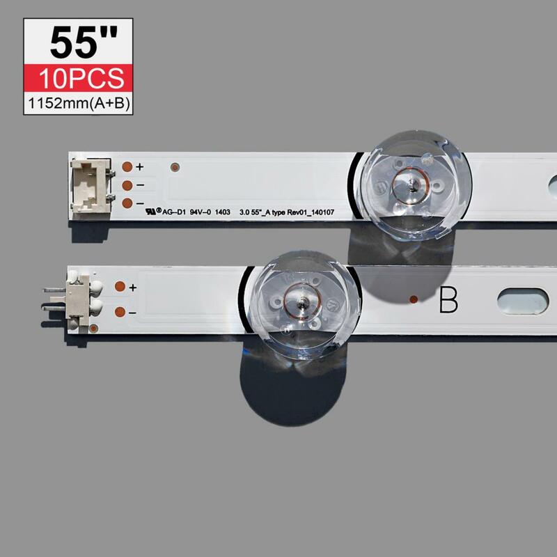 Barra de tira de LED de matriz de retroiluminación completa, barra de luz de fondo para LG 55LF652V 55LB630V 55LB650V LC550DUH FG 55LF5610 55LF580V 55LF5800 55LB630V 55LB6300, novedad