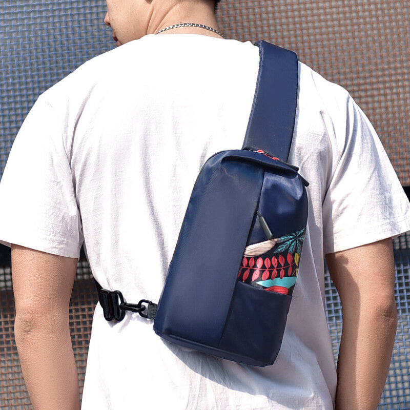 Мужская нагрудная сумка, новая модная спортивная водонепроницаемая сумка через плечо с принтом, Повседневная дорожная нагрудная сумка через плечо для мужчин
