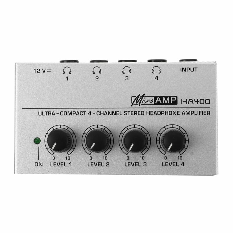 HA400 Amplifier mikro Amp Audio Stereo 4 saluran, Headphone Ultra kompak Audio Stereo