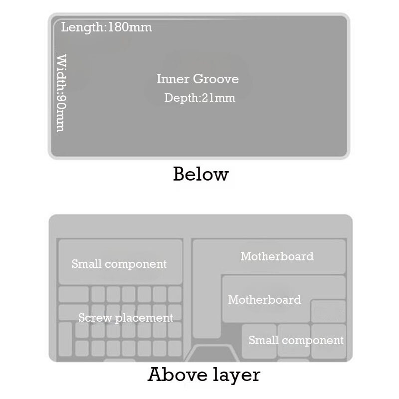 1PC podwójna warstwa przechowywanie narzędzi Box wielofunkcyjne części pudełka na narzędzie do naprawy telefonu komórkowego IC chipy komponenty śruby organizator