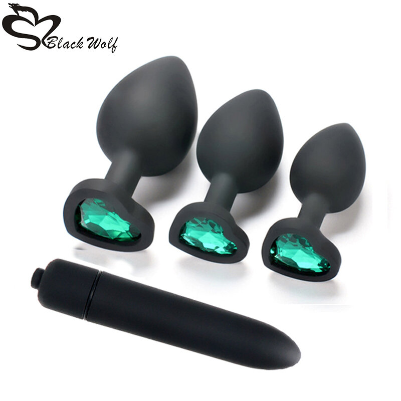 Siliconen Hart Anale Plug Sex Toys Prostaat Massager Anus Speelgoed Voor Vrouwen Man Paar Gay Verwijderbare Jewel Decoratie Butt Plug