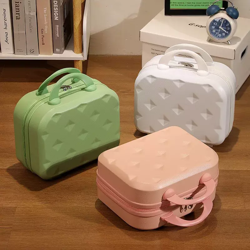 PLUENLI Suitcase Cosmetic Case Gift Marriage Suitcase Small Mini Storage Box