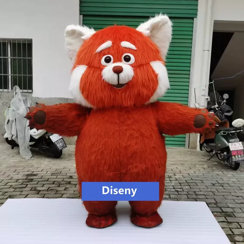 Disfraz de Mascota de oso inflable de Disney Pixar Turning Red, disfraz publicitario, vestido de fantasía para fiesta, Carnaval de animales, 200cm