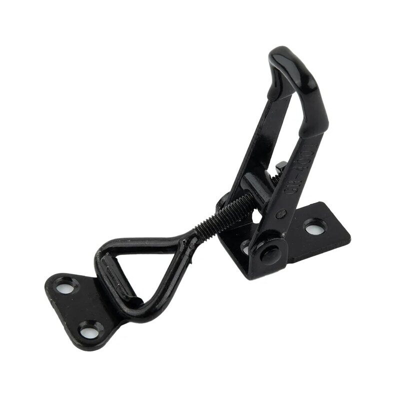 Holding Capacity 100KG 90x27mm Toggle Clamp Steel Hasp 220lbs Adjustable Black Plated Catch Clip High Carbon Steel