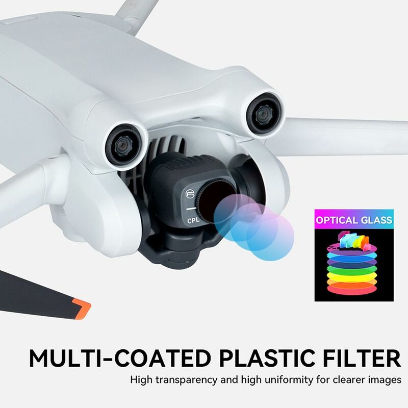 Filter Drone untuk DJI Mini 3 Pro, Kit Filter Lensa Kamera UV CPL ND 6/16/32 Mini 3 Aksesori Drone Lensa Kaca Optik