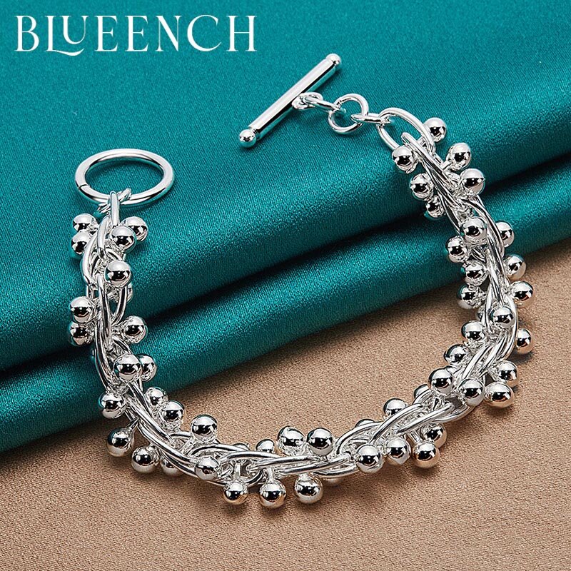 Blueench – Bracelet en argent Sterling 925 pour femmes, chaîne de raisin, bijoux pour fête de mariage, personnalité à la mode