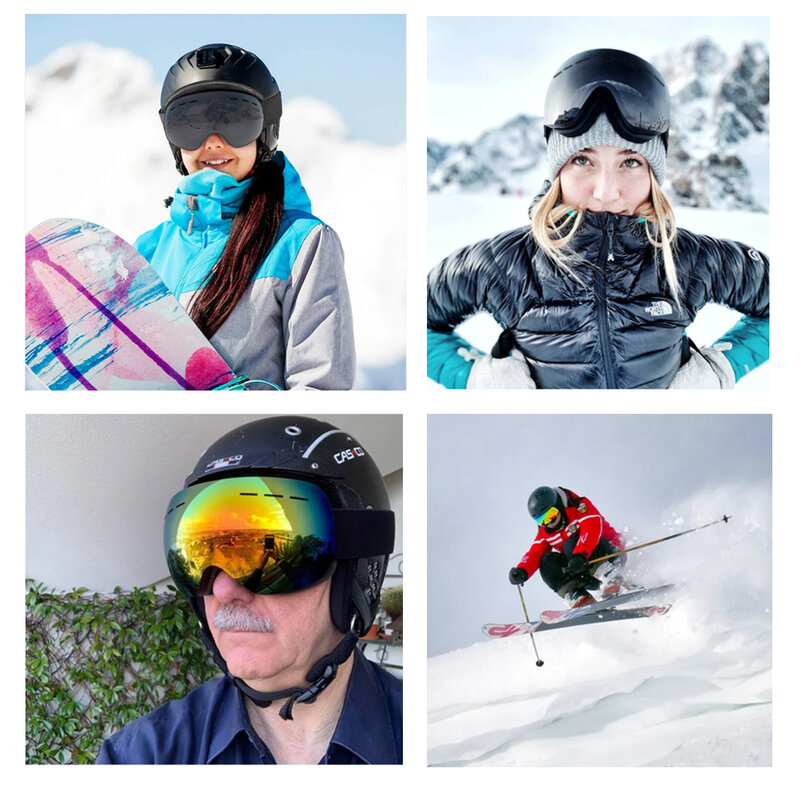 Gafas de esquí para hombre y mujer, lentes para snowboard, esquí de montaña y deportes de nieve con luz esférica