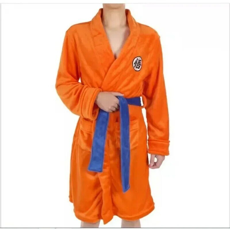 2024 japonia Anime Son Goku Cosplay szlafrok kreskówka Kakarotto piżama zimowa utrzymuje ciepło miękka flanelowa szlafrok Unisex Cos Top