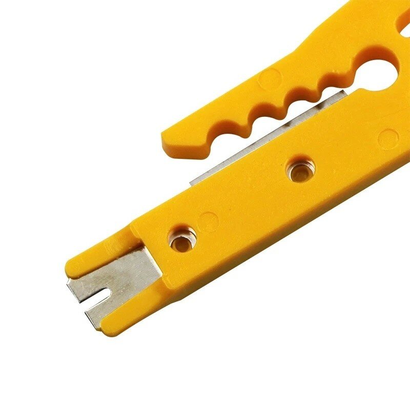 1 buah konektor pemotong kawat Die Cut kawat listrik pengupas kawat sederhana untuk digunakan Strip memutar pasangan UTP/STP kabel Data