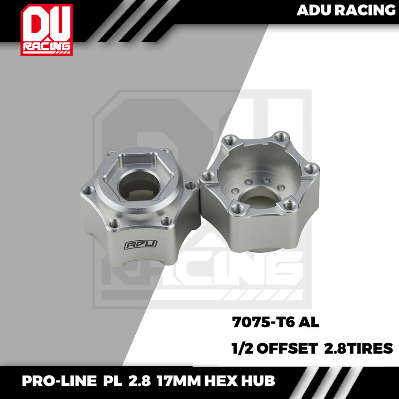 ADU adaptor roda 7075-T6, adaptor roda 2.8 inci 6x30 to17mm untuk PL ProLine 2.8 Wheel PRO633800