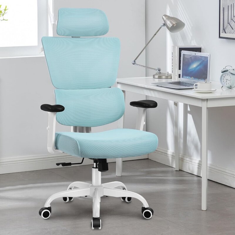 Krzesło biurowe Ergonomiczne krzesło biurowe, krzesło do gier z wysokim oparciem, duże i wysokie rozkładane krzesło Wygodne krzesło biurowe do domowego biura lędźwiowego