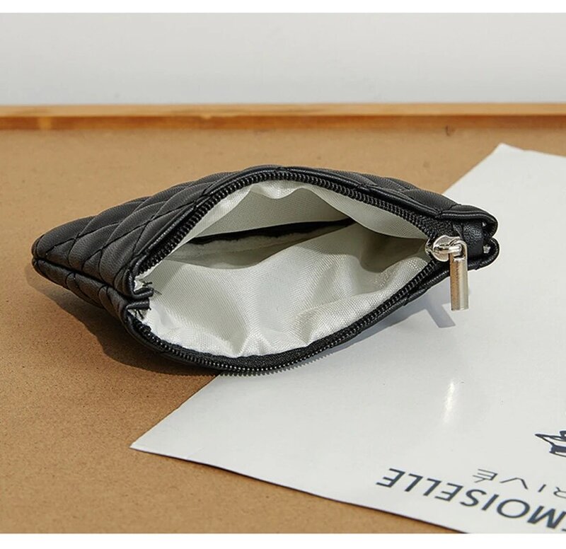 New PU Leather Coin Purse Female Wallets Women Zipper Coin Purses Children Storage Card Holder Bags Solid Color Mini Pouch