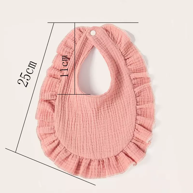 Korean Style Baby Feeding Drool Bib Ruffle Floral Infants Saliva Towel Soft Cotton Burp Cloth For Newborn Toddler Kids Bibs New