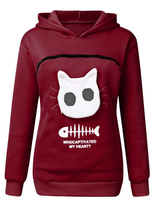 Inverno hoodies moletom pet carrier engrossar camisas animais bolsa amantes com capuz gato pulôver respirável camisolas plus size 3xl
