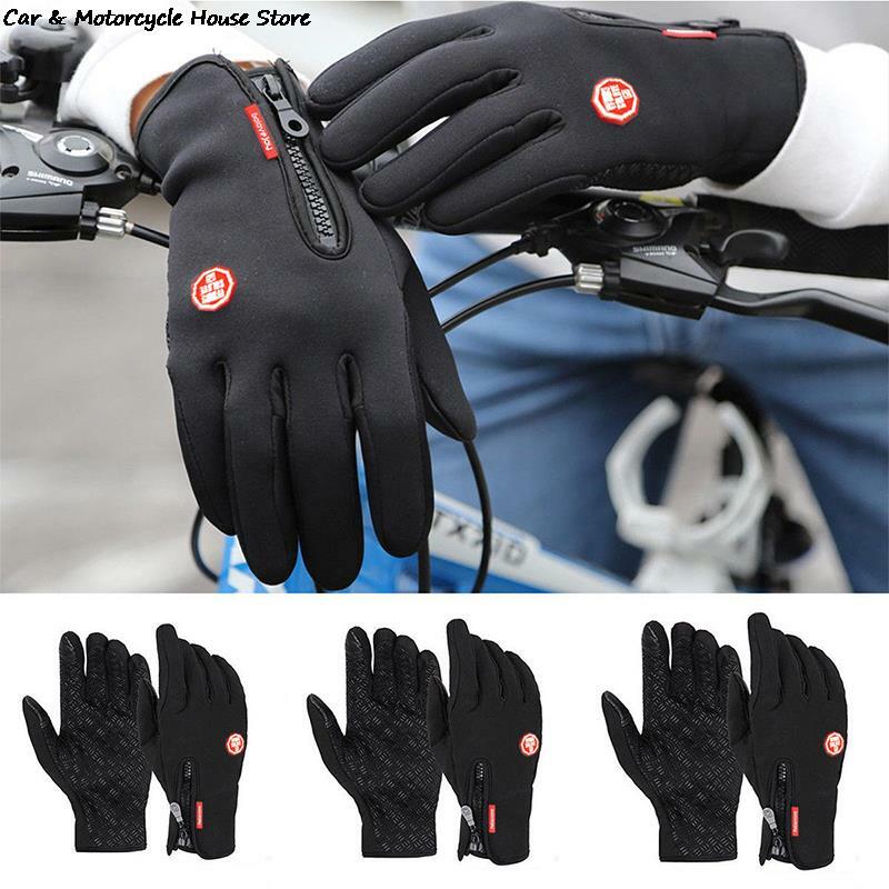 Outdoor Winter handschuhe wasserdicht moto thermische Fleece gefüttert resistent Touchscreen rutsch feste Motorrad Reit handschuhe