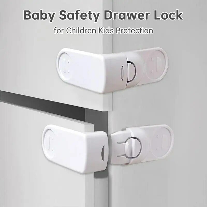 2Pcs/Set Child Safety Cabinet Lock Baby Anti-theft Security Protector Prevent Babies From Opening The Door At Will Safety Locks