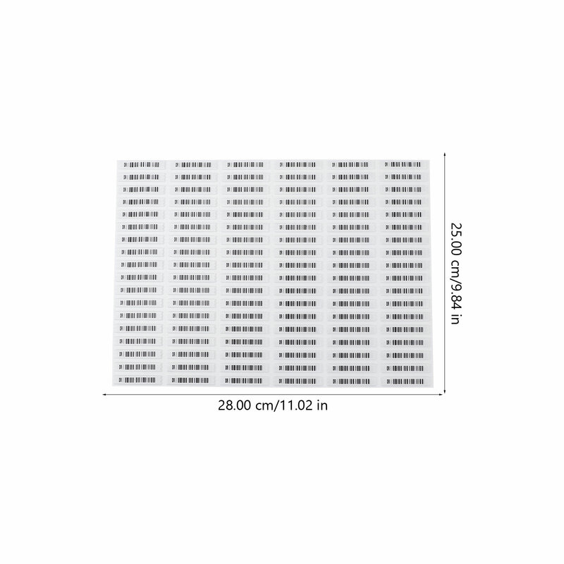 108Pcs Am Security Tags Soft Label Met Barcodes Voor Winkel Eas Anti-Diefstal Systeem Machine Zelfklevend Dr Label Stic