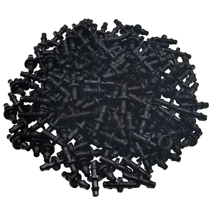 Acoplamiento de púas para tubería de manguera de 4/7mm, accesorios de conectores rectos de riego por goteo de microflujo, 20/50/100 piezas, 1/4 pulgadas