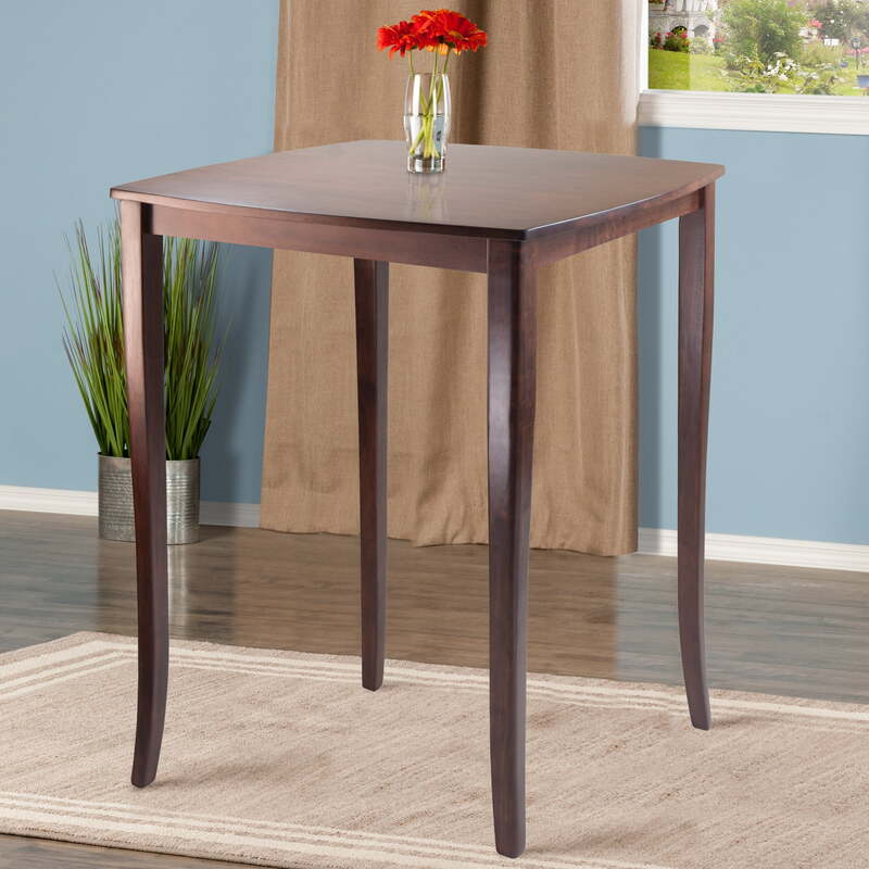 โต๊ะบาร์สูงทำจากไม้ inglewood โต๊ะทานอาหารเคาน์เตอร์ผับแบบวอลนัทสำหรับห้องครัวห้องนั่งเล่น