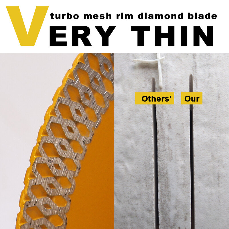 磁器タイル切断用の超微細ダイヤモンド磁器鋸刃、x形状、D105-250mm