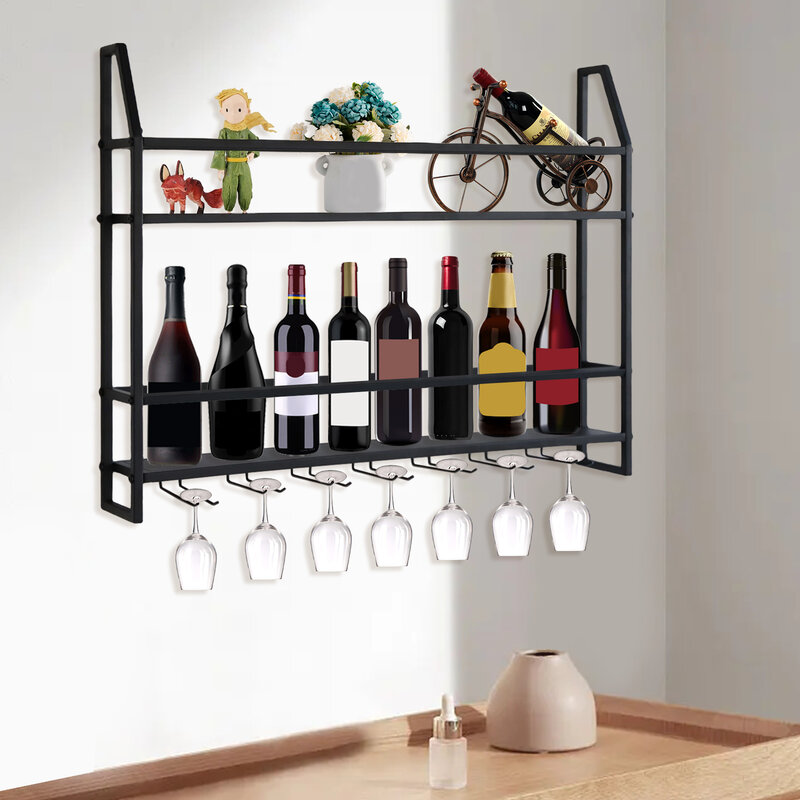 Soporte de pared para estante de vino de Bar, tazas S7 de alta calidad, 20 botellas