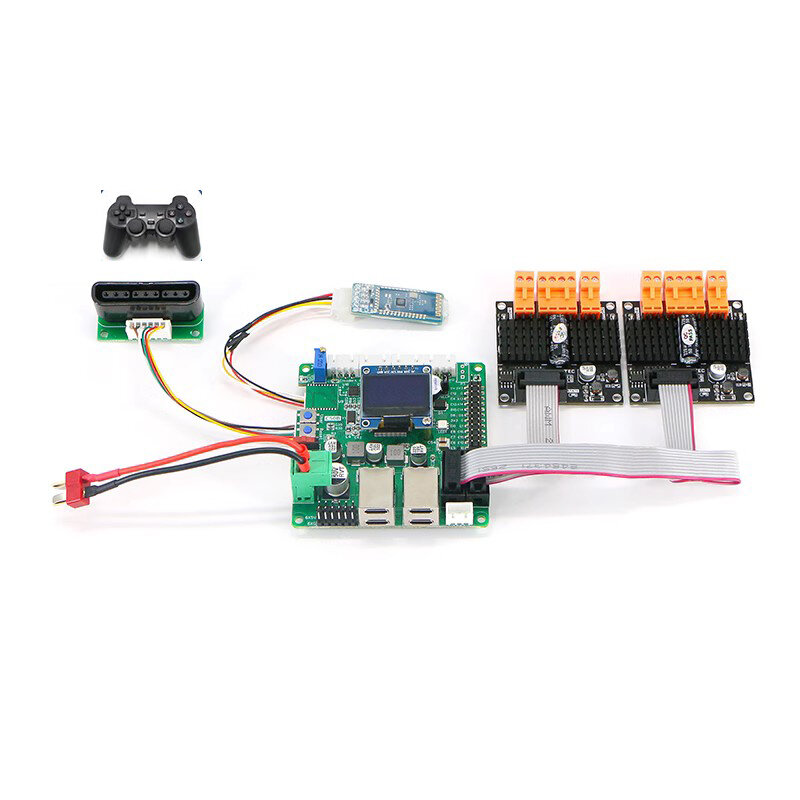 New 24V Control and Driver Board for 4WD Smart Car Agv Big Load ROS Robot Unmanned Chassis PS2 Aircraft Model APP Remote Control