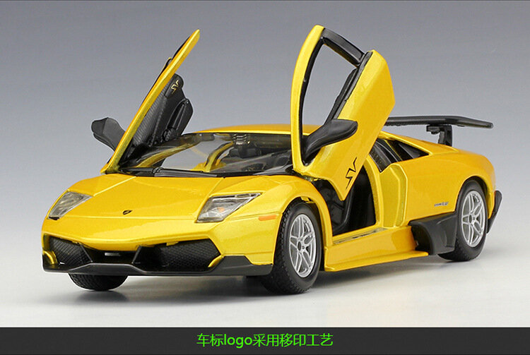 Bburago-大人の車モデル1:24,トラクターゴ,sv,レーシングカー,黄色,緑,静的シミュレーション,合金,b538,LP670-4