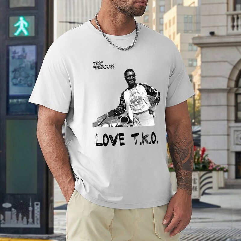 Teddy Pendergrass T-shirt curta t-shirt roupas bonitas homens roupas