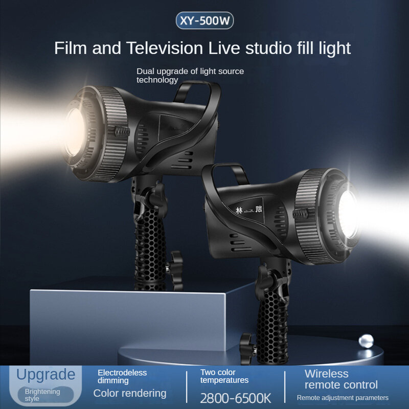 Kit de luz de video LED con soporte, luces de estudio para transmisión en vivo, videografía, brillo y colores ajustables, 2800K-6500K
