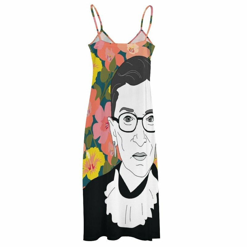 Ruth Bader Ginsburg 꽃 민소매 드레스, 섹시한 여성 의류, 관능적인 섹시 드레스