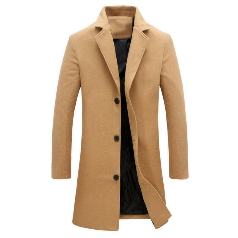 Fashion Overcoat Soft Clothes Spandex Long Sleeve Men Jacket  Polyester Men Jacket for Daily Life