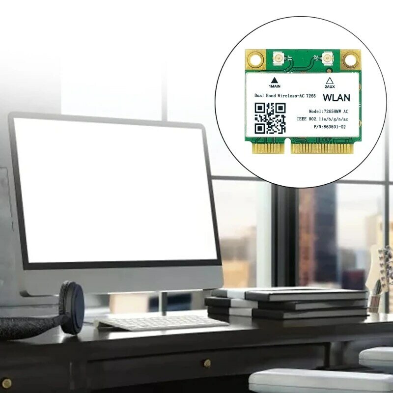 Carte PCI-E sans fil pour touristes, 1200Mbps, bande 2.4G + 5G, WiFi, compatible Bluetooth, livraison directe