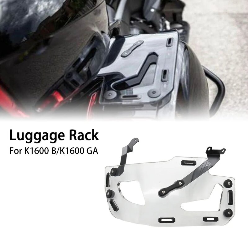 For BMW K1600 Grand America 2017-UP Motorcycle Accessories Additional Luggage Rack On Side Panniers Pair Smoke Gray K1600 BAGGER