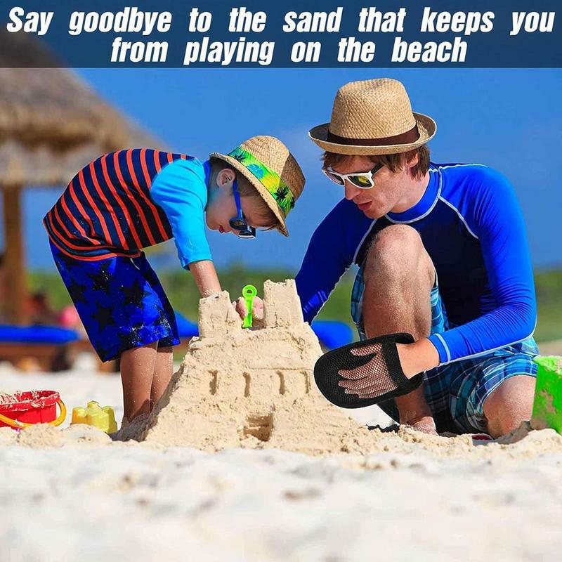 قفازات مزيل الرمال لتنظيف الشاطئ ، مزيل الرمال ، مناديل الرمال ، منظف ، قفاز ، قفازات