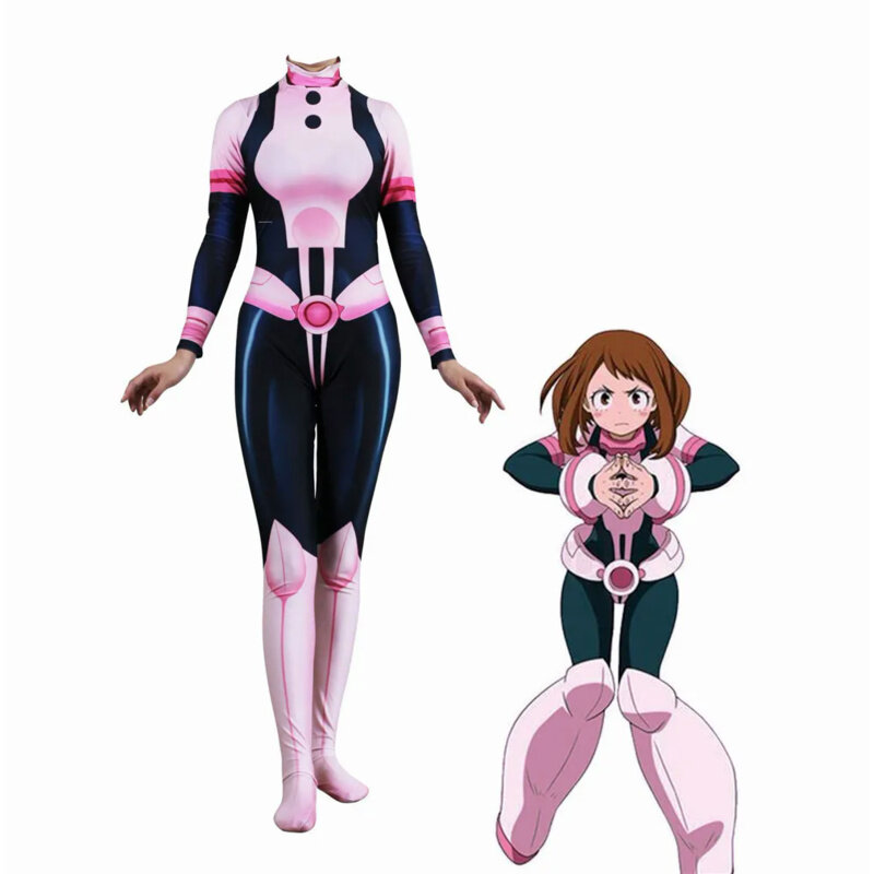 My Hero Academia Uraraka Ochako Bodysuit Jumpsuit Costume Anime Boku No Hero Academia OCHACO Cosplay Catsuit Suit Zentai