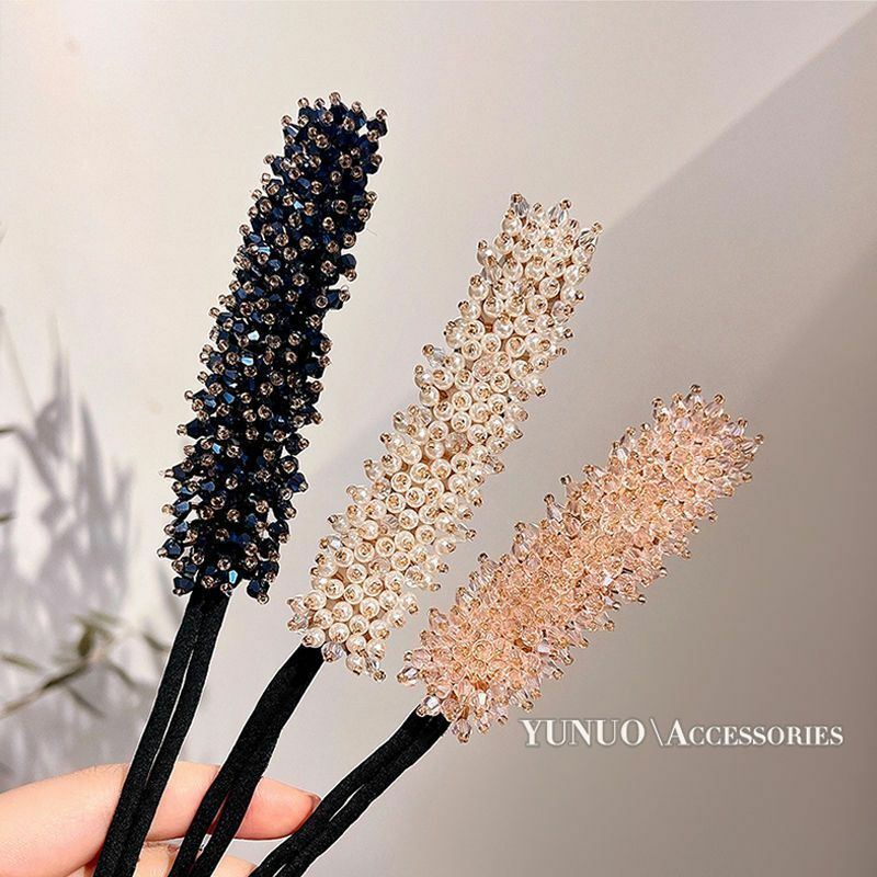 Bâton de chignon en cristal floral pour femme, facile à fabriquer, plaque de bricolage, bandeau pliable, accessoires pour cheveux, cadeau