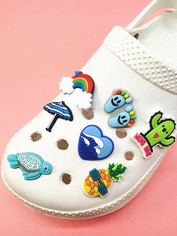 Keluaran Baru Pesona Sepatu Tema Pantai PVC Gesper Dekorasi Aksesori Diy Ornamen Clog Croc Jeans Jibz Hadiah Pesta Anak-anak Dewasa