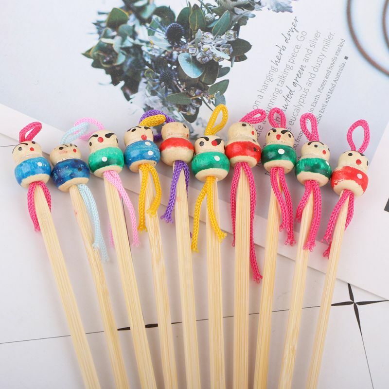 Симпатичные мини-ушные палочки для куклы, деревянные бамбуковые ушные палочки для удаления воска, очиститель для ухода за ушами