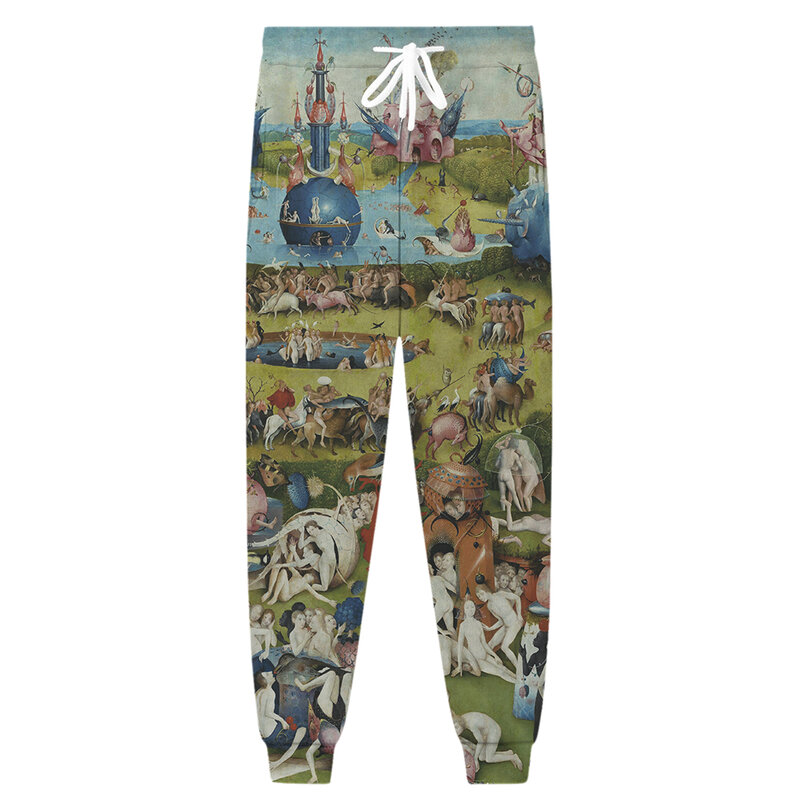 CLOOCL-pantalones de chándal 3D para hombre y mujer, ropa de calle informal para correr al aire libre, el Jardín de las delicias de la tierra, a la moda