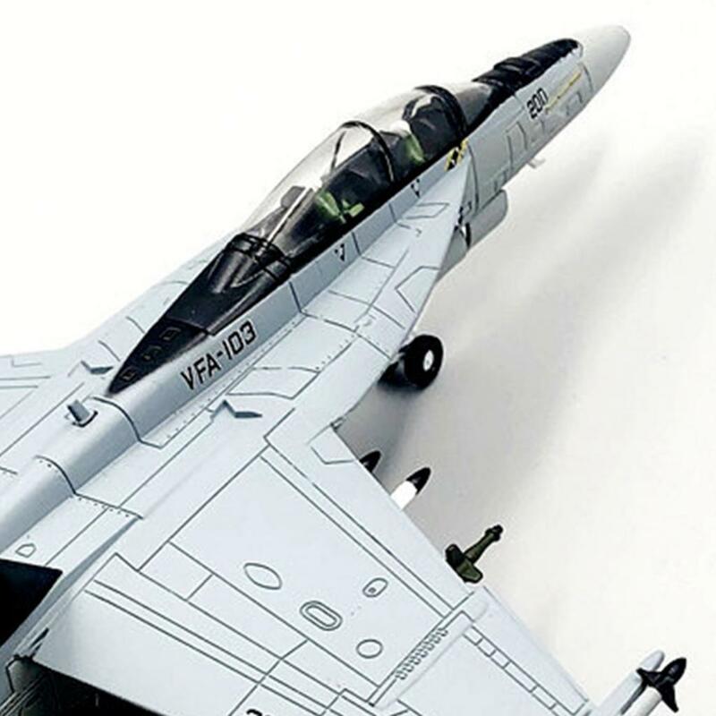Modelo de caça com base, modelo de avião para adultos e crianças, decoração, FA-18F, 1:100