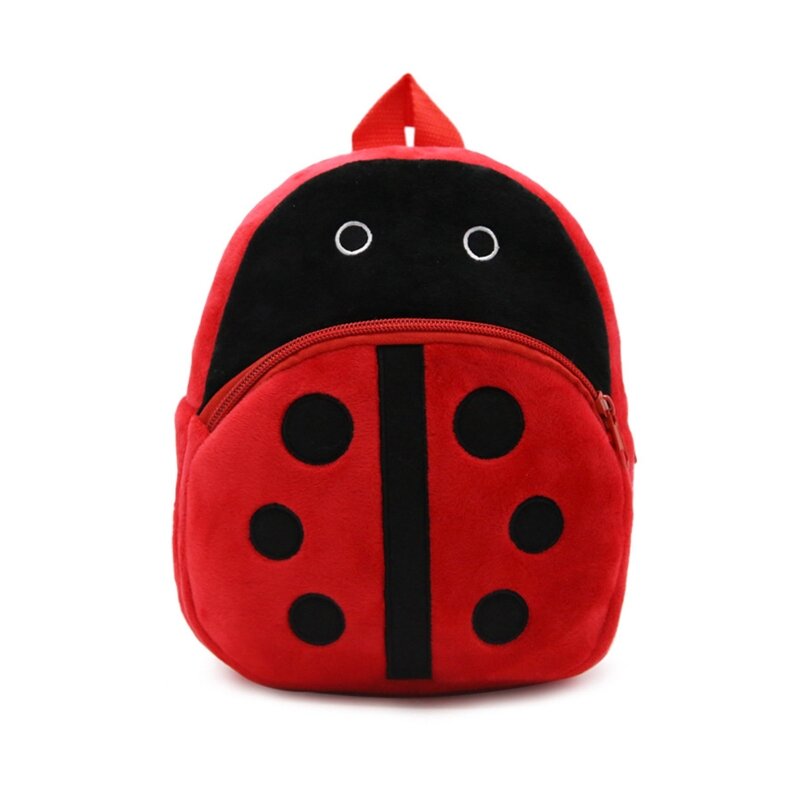 Children Plush Backpack Cartoon Ladybug Bags Baby Toy Kids School Bag 1-3 Years
