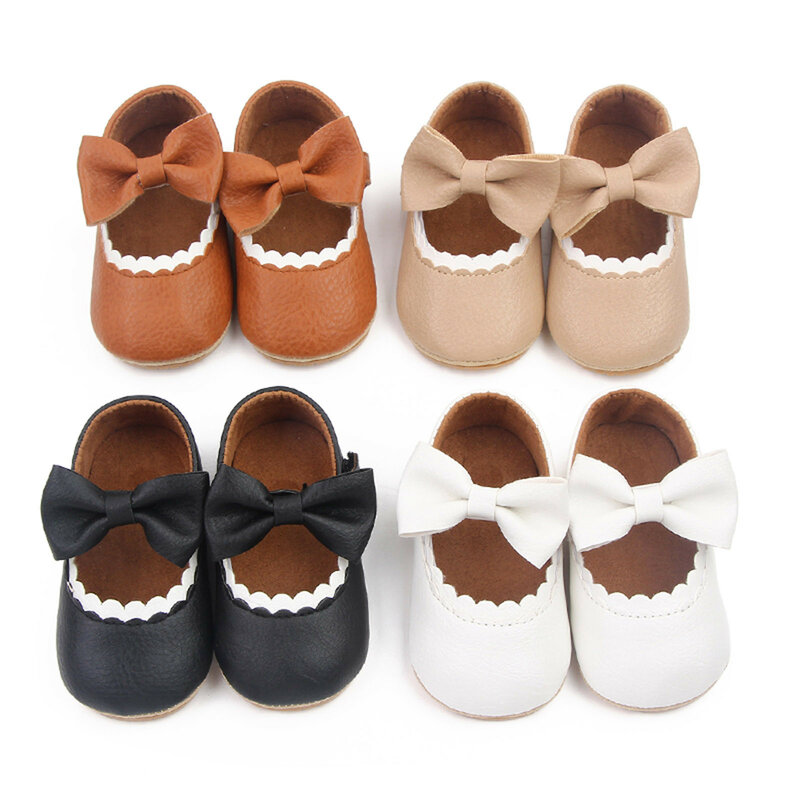 Sepatu Bayi Baru Lahir Balita Sepatu Anak Perempuan Anak Laki-laki Kulit Pu Garis Sol Karet Balita Anti Selip Sepatu Mokasin Bayi untuk Pejalan Kaki 2022