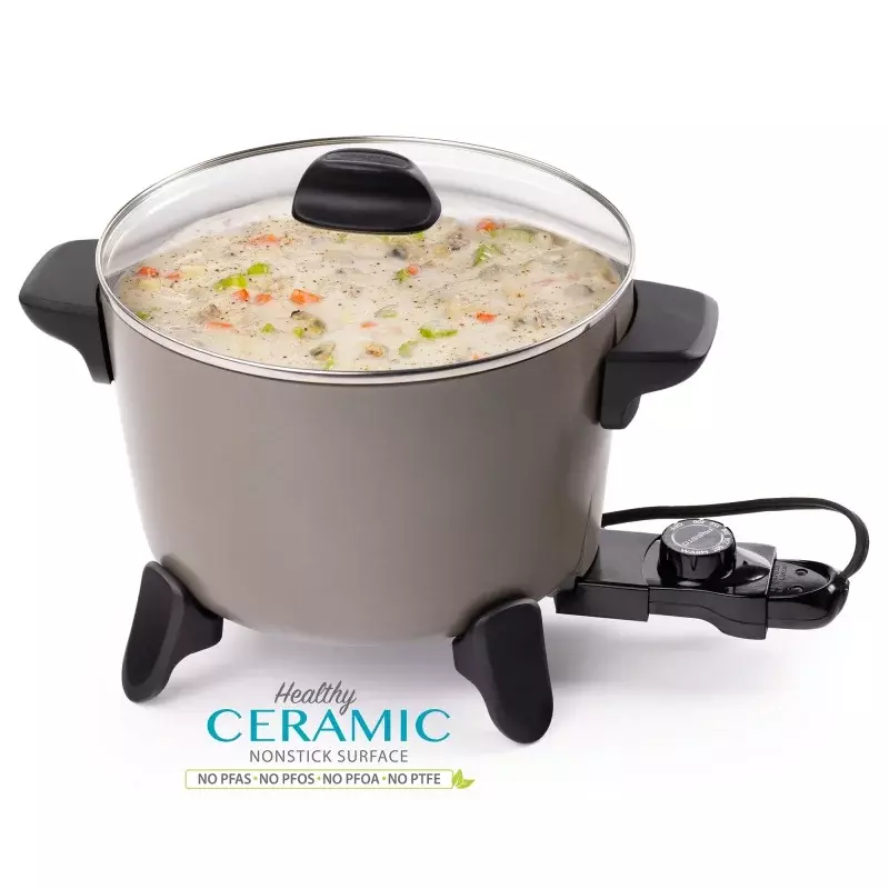Presto big kettle ceramic deep fryer/Multi-cooker, 06026 New